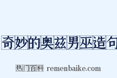 奇妙的奥兹男巫造句是什么意思的图片